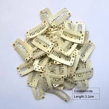 Zebaish U Shape Beige Metal Clips pack of 5 For Hair Extensions,Toppers And Wigs