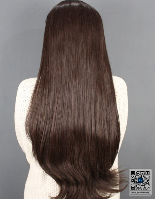 Cap Topper Chocolate Brown 30 Inches Long | Zebaish Wigs & Extensions