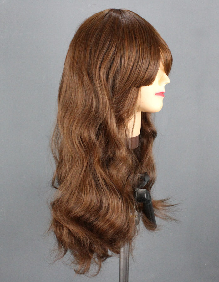 Light Brown Wavy Wig Long