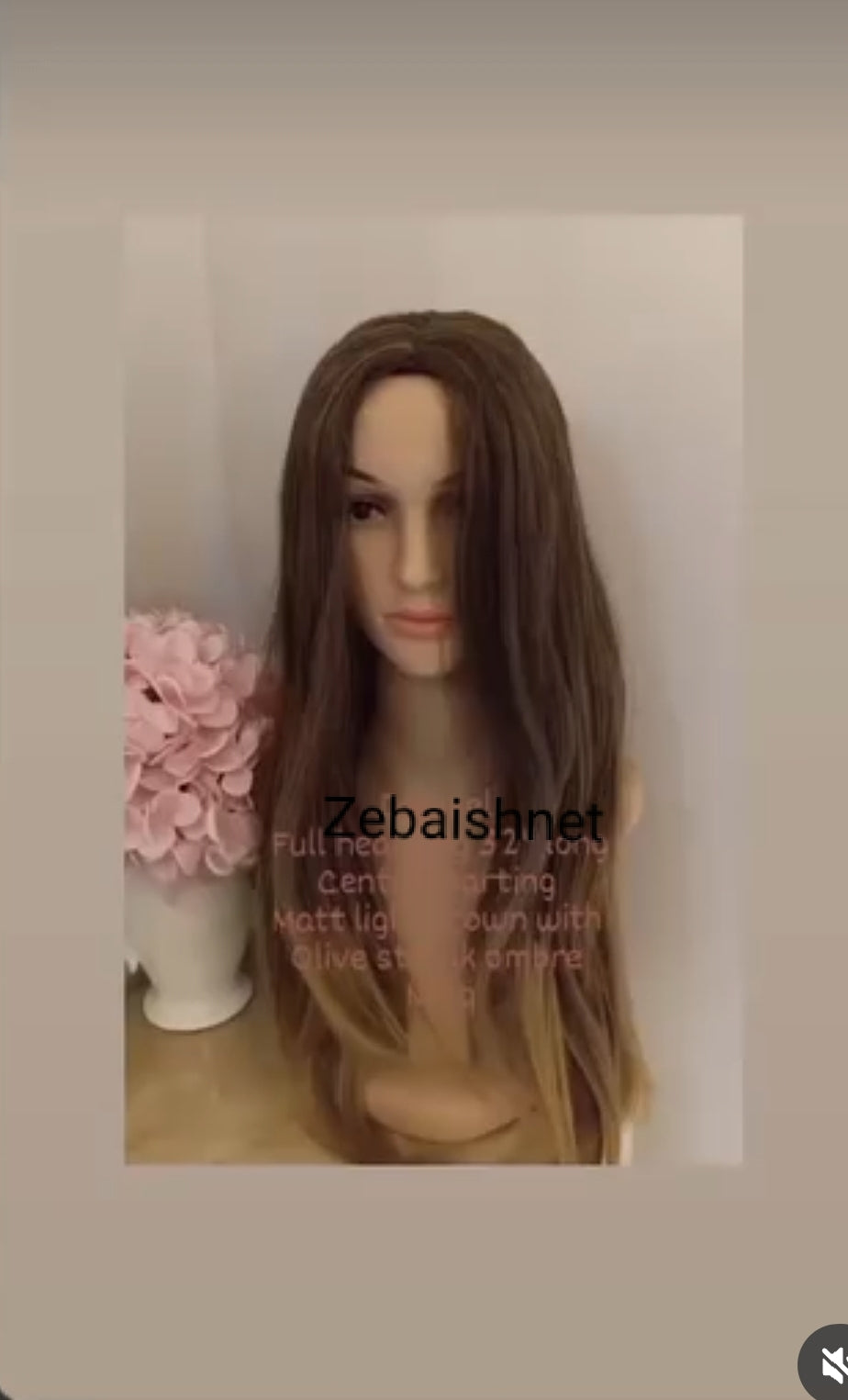 Olive Streaks Wig | Zebaishnet