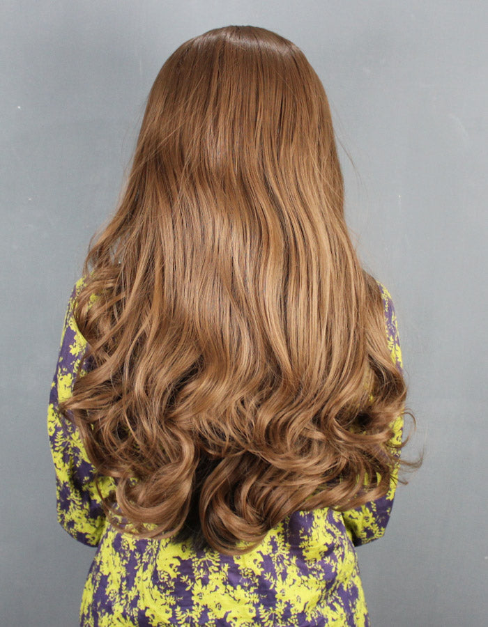 Light Cool Brown Center Parting Wig