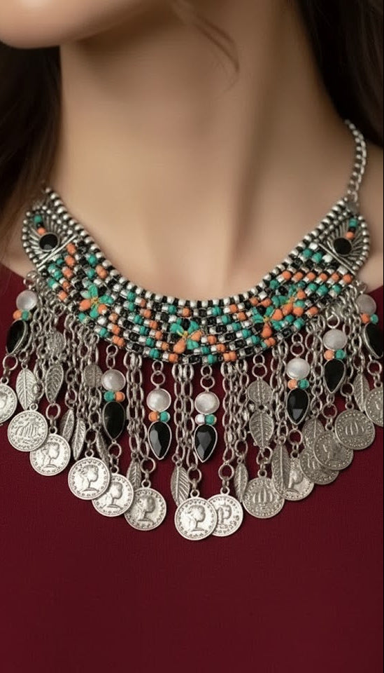 Multi Color Collar Necklace | Zebaish Wigs & Extensions