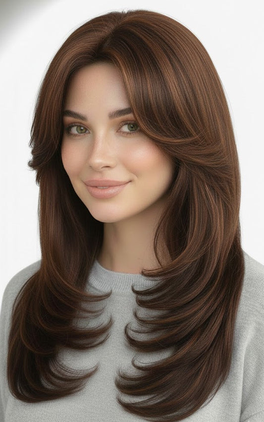 Light Brown Clip In Bangs - 2 Piece Fringe | Zebaish