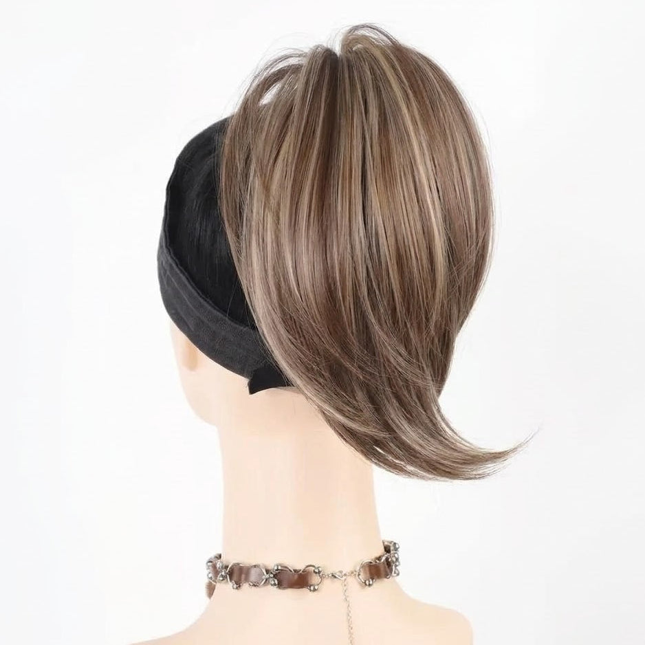 Moño Desordenado para Cabello en Color Rubio Marfil, Extensión de Fibra Sintética para Recogido de 8 Pulgadas, Scrunchie Voluminizador con Banda Elástica | Zebaish Wigs And Extensions