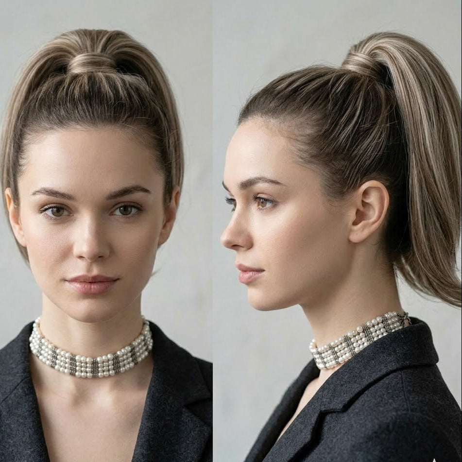 Moño Desordenado para Cabello en Color Rubio Marfil, Extensión de Fibra Sintética para Recogido de 8 Pulgadas, Scrunchie Voluminizador con Banda Elástica | Zebaish Wigs And Extensions