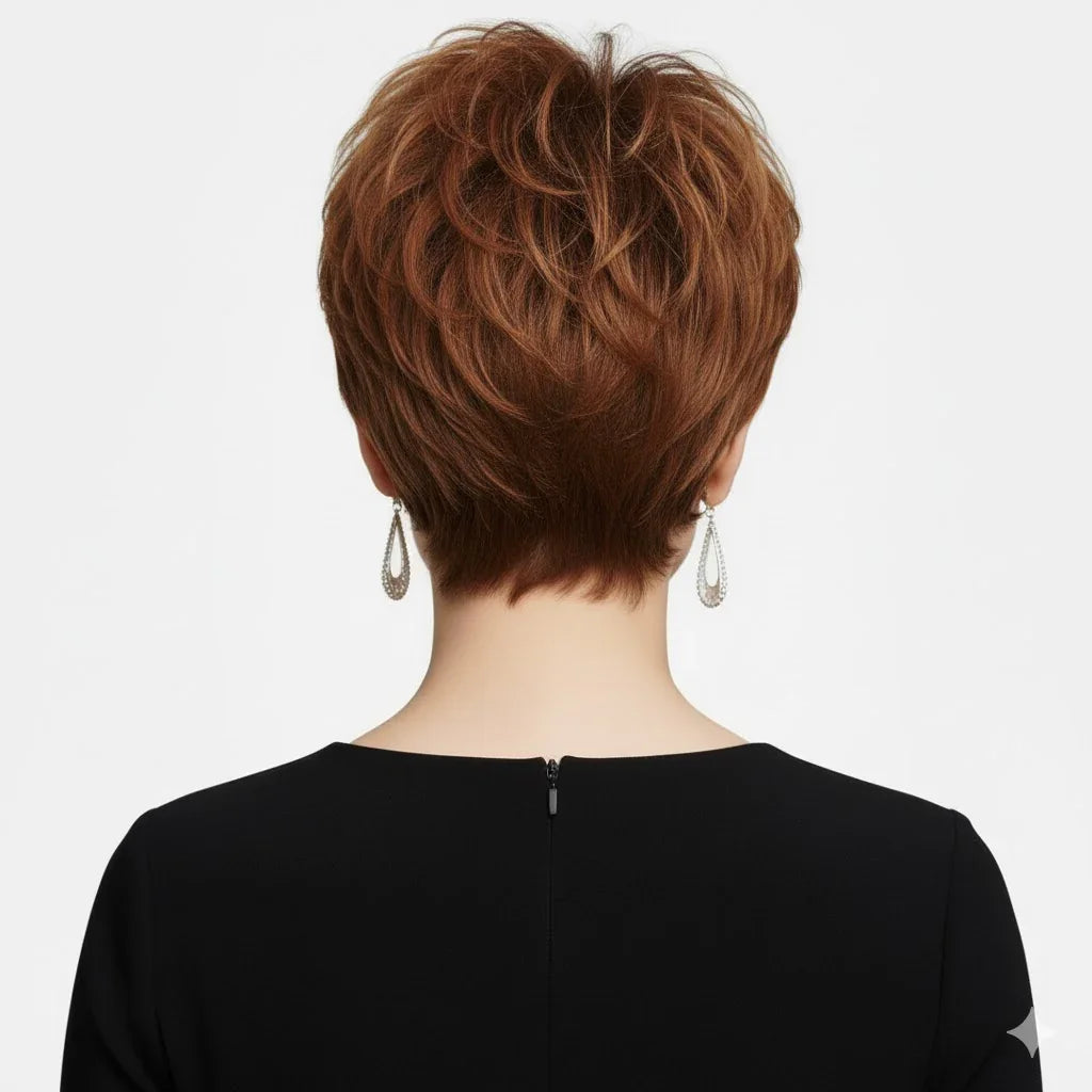 Zebaish Honey Brown Short Wig With Golden Blonde Steaks | Zebaish Wigs & Extensions