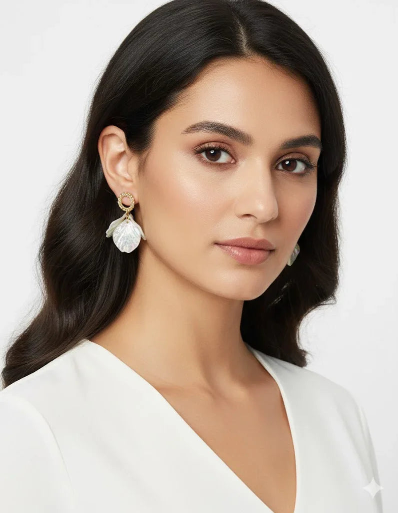 Deep Leaf Drop Earrings | Zebaish Wigs & Extensions