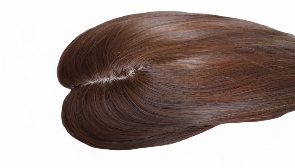 Light Brown 2 Clips Patch with Curtain Bangs | Zebaish Wigs and Extensions
