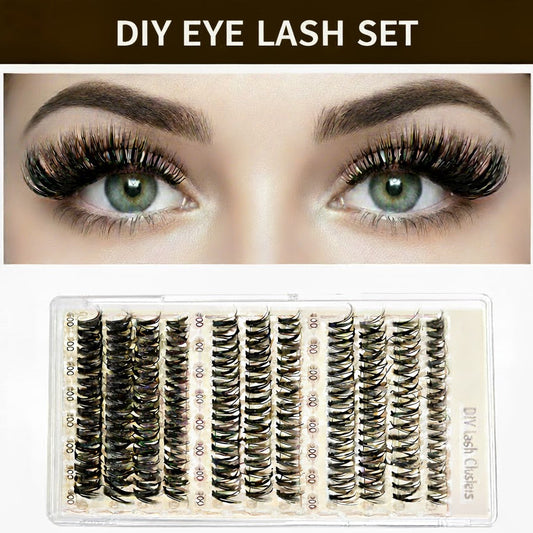 EyeLashes Cluster Tray(5 tools) with Seal,Bond,Curler,Remover and Brush