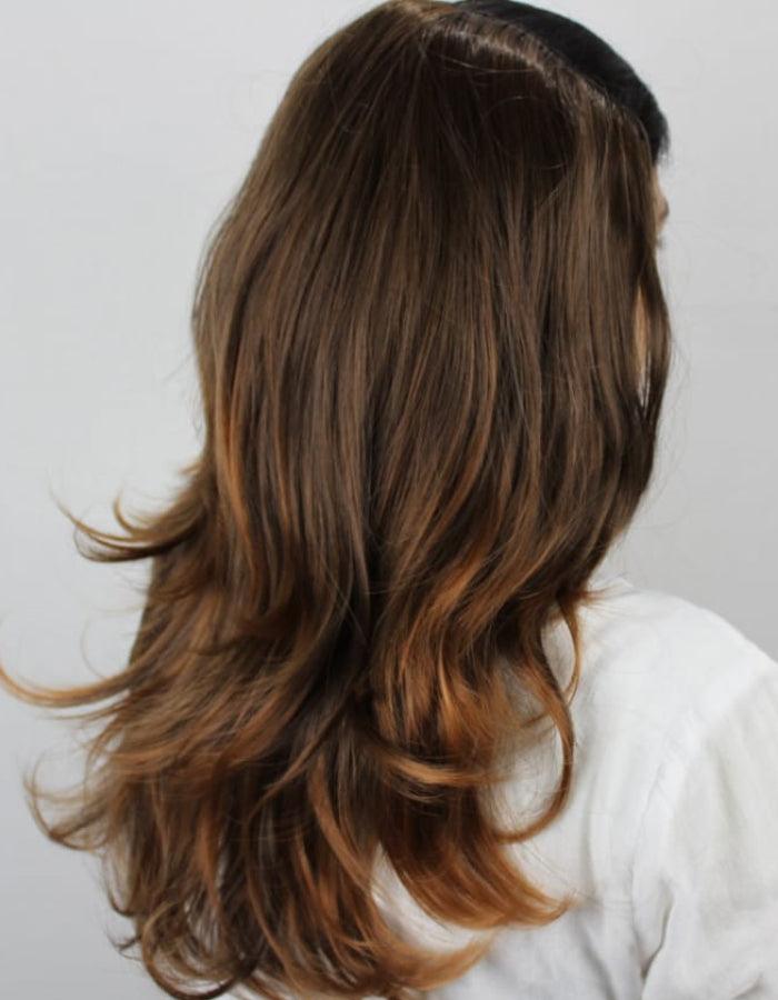 Layer Cut U Shape Copper Ombre Extension - Zebaish Wigs and Extension