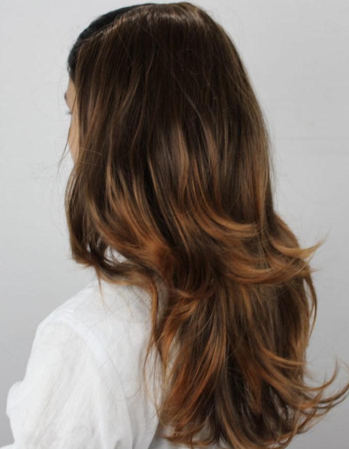 Layer Cut U Shape Copper Ombre Extension - Zebaish Wigs and Extension