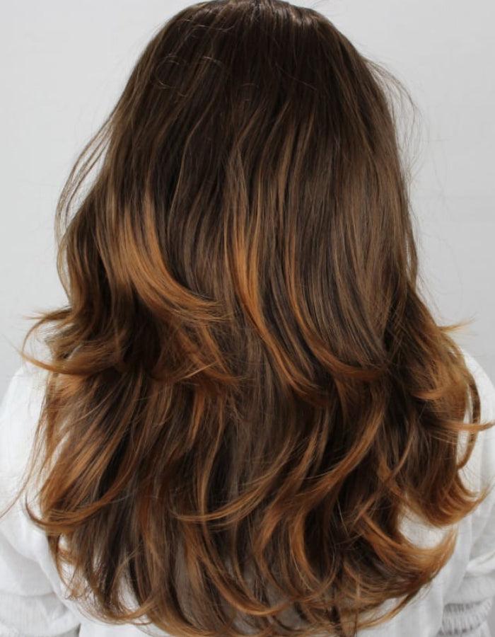 Layer Cut U Shape Copper Ombre Extension | Zebaish Wigs & Extensions