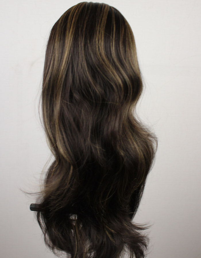 Dark Brown With Golden Highlights Wig