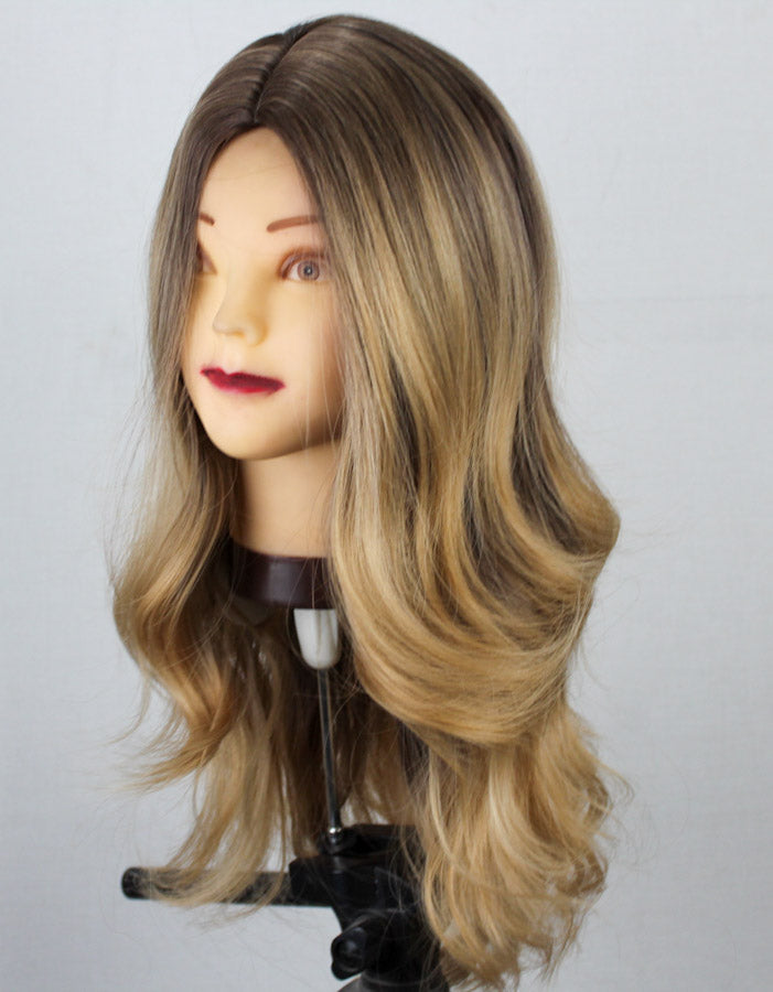 Brown With Blonde Wavy Wig - Zebaish Wigs and Extension