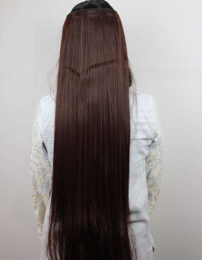 Burgundy Long And Straight Extension