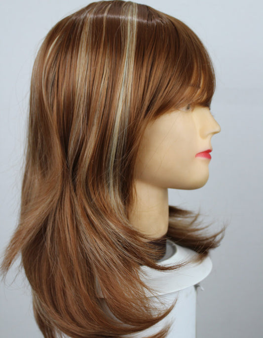 Copper With Blonde Highlights Wig