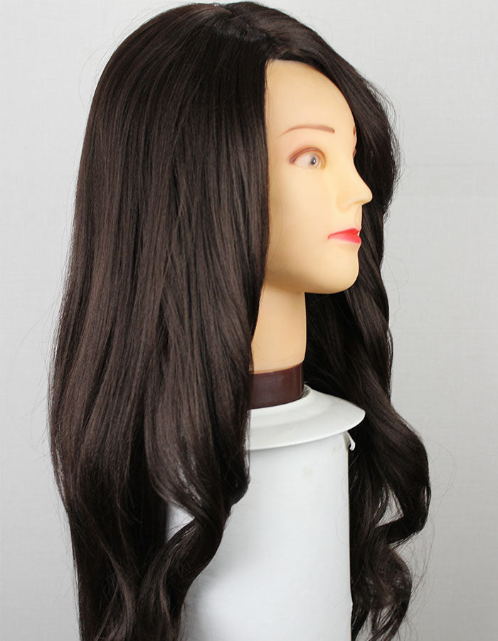 Side Parting Medium Brown Lace Wig