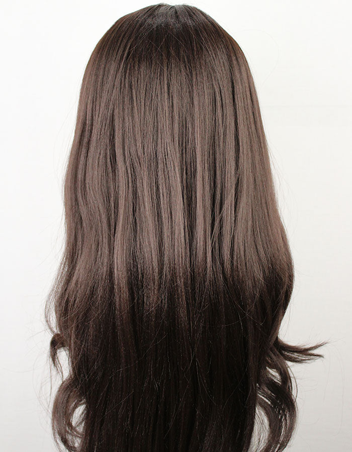 Side Parting Medium Brown Lace Wig