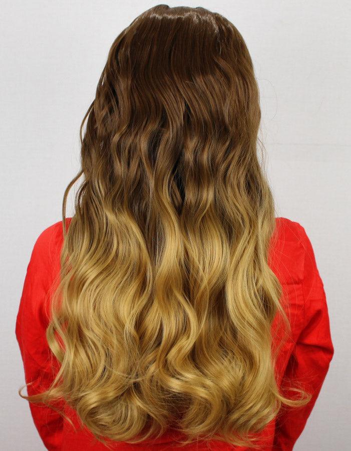 Medium Brown to Blonde Curls Hair Extension | Zebaish Wigs & Extensions